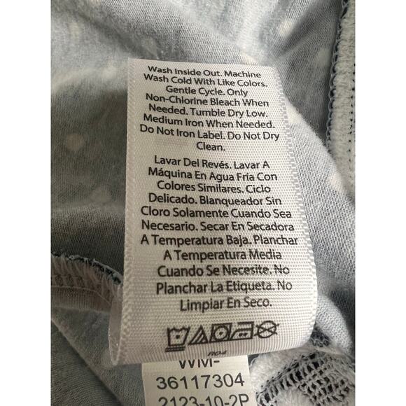 Wondernation Navy Blue And White Polka Dot Lace Boho Top Size XXL 18 - Picture 5 of 5